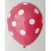 Red AA - White Polkadots Printed Balloons